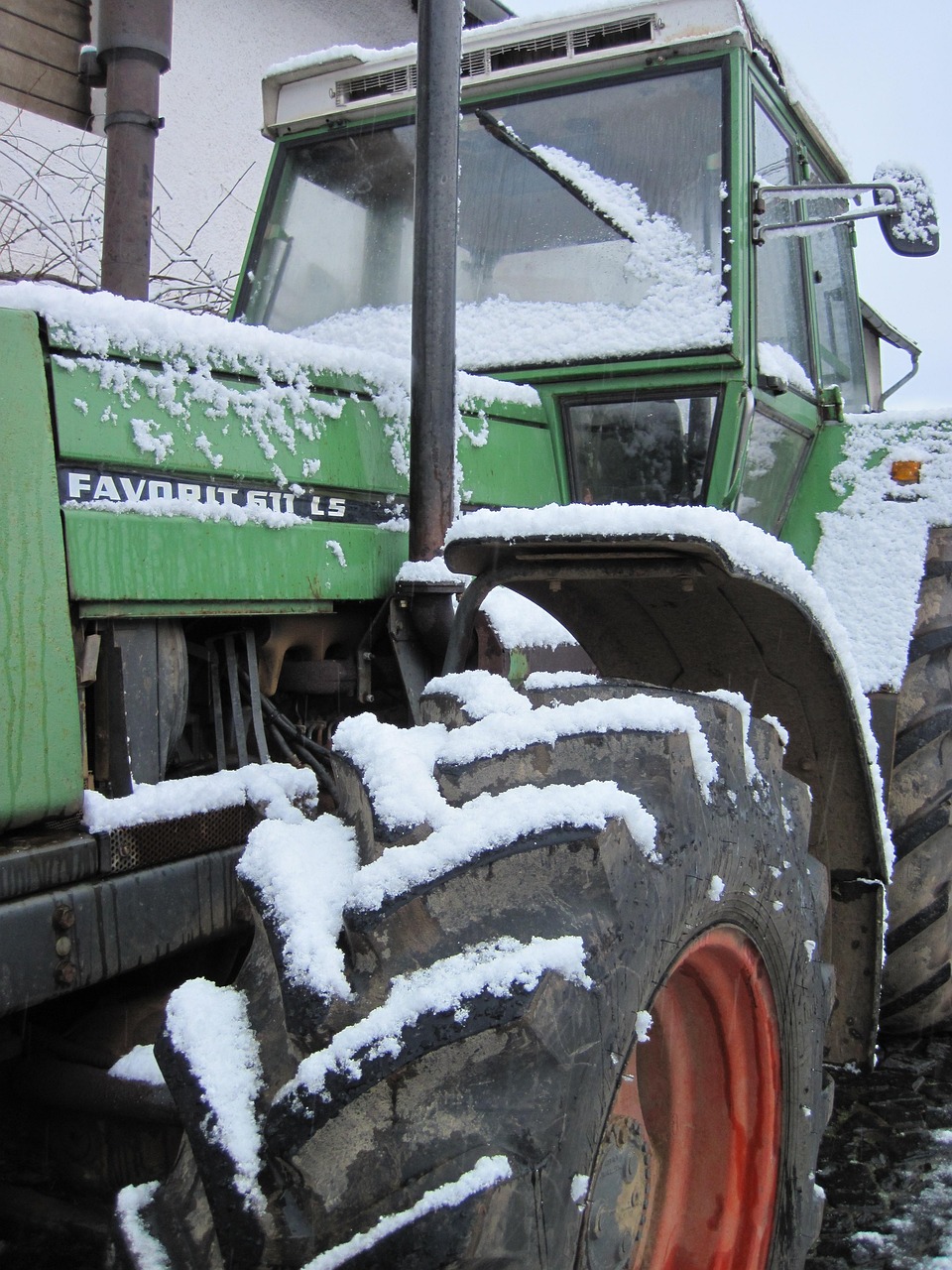 Tractor in snow
